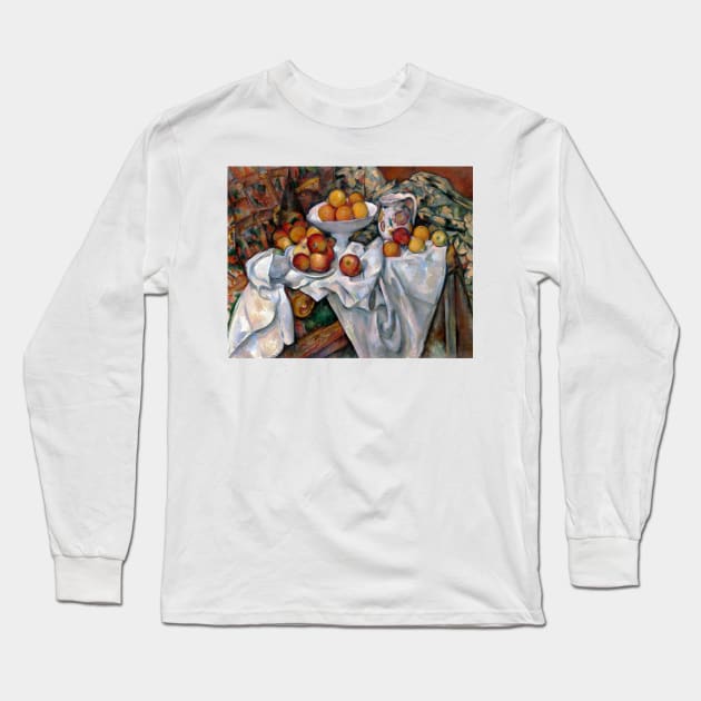Still Life with Apples and Oranges by Paul Cezanne Long Sleeve T-Shirt by Classic Art Stall